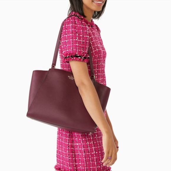 kate spade Bags Kate Spade Brim Laptop Tote Colordeep Berry Poshmark